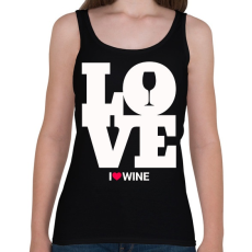 PRINTFASHION Love Wine - Női atléta - Fekete