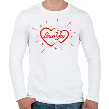 PRINTFASHION Love you - Férfi hosszú ujjú póló - Fehér férfi póló