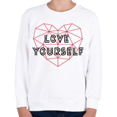 PRINTFASHION Love yourself - BTS - Gyerek pulóver - Fehér