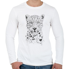 PRINTFASHION Lovely leopard - Férfi hosszú ujjú póló - Fehér