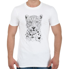 PRINTFASHION Lovely leopard - Férfi póló - Fehér