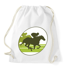 PRINTFASHION Lóverseny logó - sziluett - Sportzsák, Tornazsák - Fehér tornazsák