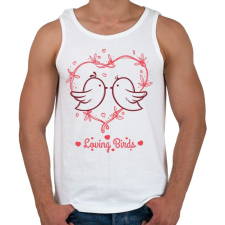 PRINTFASHION Loving birds - Férfi atléta - Fehér atléta, trikó