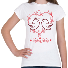 PRINTFASHION Loving birds - Női póló - Fehér női póló