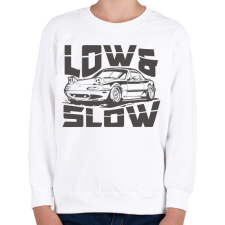 PRINTFASHION Low & Slow - Gyerek pulóver - Fehér gyerek pulóver, kardigán