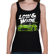 PRINTFASHION Low & Wide - Női atléta - Fekete női trikó