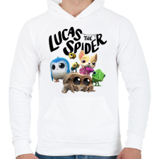 PRINTFASHION Lucas the spider - Férfi kapucnis pulóver - Fehér férfi pulóver, kardigán