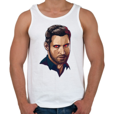 PRINTFASHION Lucifer - Férfi atléta - Fehér
