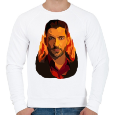 PRINTFASHION Lucifer - Férfi pulóver - Fehér férfi pulóver, kardigán