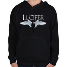 PRINTFASHION Lucifer - Gyerek kapucnis pulóver - Fekete