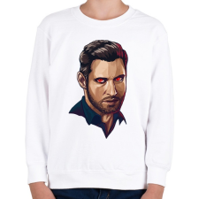 PRINTFASHION Lucifer - Gyerek pulóver - Fehér gyerek pulóver, kardigán