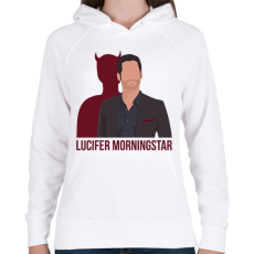 PRINTFASHION Lucifer Morningstar - Női kapucnis pulóver - Fehér
