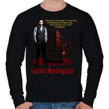 PRINTFASHION lucifer morningstar-quote1 - Férfi pulóver - Fekete férfi pulóver, kardigán