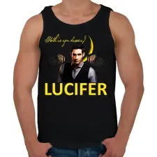 PRINTFASHION lucifer-wath is you disaer - Férfi atléta - Fekete atléta, trikó