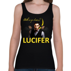 PRINTFASHION lucifer-wath is you disaer - Női atléta - Fekete