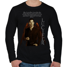 PRINTFASHION lucifer-with Quote Text  - Férfi hosszú ujjú póló - Fekete férfi póló