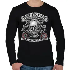 PRINTFASHION lucky7 - Férfi hosszú ujjú póló - Fekete férfi póló