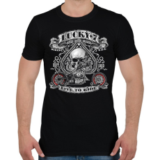 PRINTFASHION lucky7 - Férfi póló - Fekete