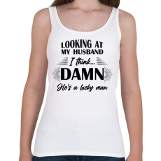 PRINTFASHION Lucky husband - Női atléta - Fehér