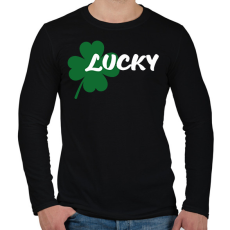 PRINTFASHION Lucky - páros - Férfi hosszú ujjú póló - Fekete