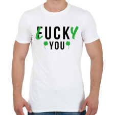 PRINTFASHION Lucky you! - Férfi póló - Fehér férfi póló