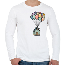 PRINTFASHION Lufis ház - Férfi hosszú ujjú póló - Fehér férfi póló