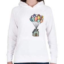 PRINTFASHION Lufis ház - Női kapucnis pulóver - Fehér női pulóver, kardigán