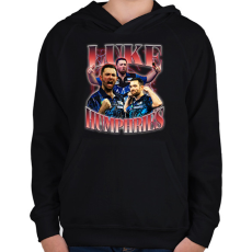 PRINTFASHION Luke Humphries - darts - Gyerek kapucnis pulóver - Fekete