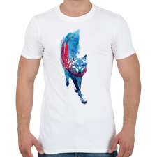 PRINTFASHION Lupus lupus - Férfi póló - Fehér férfi póló