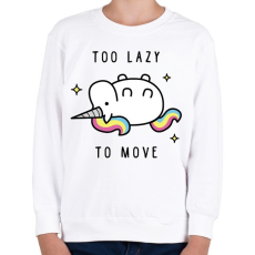 PRINTFASHION Lusta egyszarvú - Gyerek pulóver - Fehér