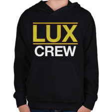 PRINTFASHION Lux Crew - Gyerek kapucnis pulóver - Fekete gyerek pulóver, kardigán