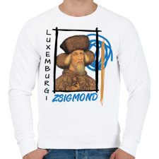 PRINTFASHION Luxemburgi Zsigmond - Férfi pulóver - Fehér férfi pulóver, kardigán