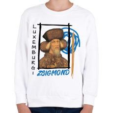 PRINTFASHION Luxemburgi Zsigmond - Gyerek pulóver - Fehér