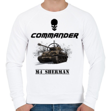 PRINTFASHION m4 sherman - Férfi pulóver - Fehér férfi pulóver, kardigán