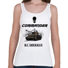 PRINTFASHION m4 sherman - Női atléta - Fehér női trikó