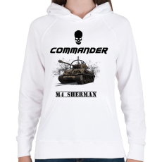 PRINTFASHION m4 sherman - Női kapucnis pulóver - Fehér