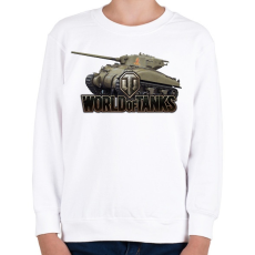 PRINTFASHION M4 Sherman WOT - Gyerek pulóver - Fehér