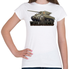 PRINTFASHION M4 Sherman WOT - Női póló - Fehér női póló