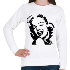 PRINTFASHION M.Monroe - Női pulóver - Fehér női pulóver, kardigán
