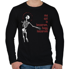 PRINTFASHION Ma azt is leszarom, hogy leszarom - Férfi hosszú ujjú póló - Fekete