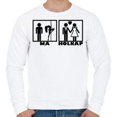 PRINTFASHION ma - holnap - Férfi pulóver - Fehér