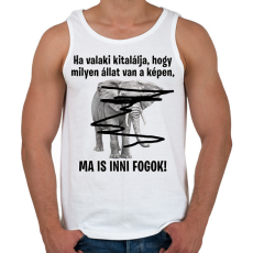 PRINTFASHION Ma is inni fogok! - Férfi atléta - Fehér