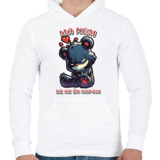 PRINTFASHION Ma Nem - Férfi kapucnis pulóver - Fehér férfi pulóver, kardigán