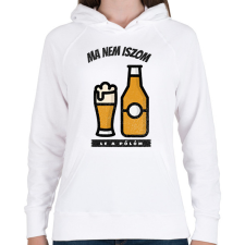 PRINTFASHION Ma nem iszom le a pólóm - Női kapucnis pulóver - Fehér női pulóver, kardigán