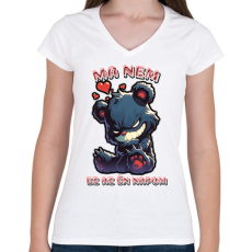 PRINTFASHION Ma Nem - Női V-nyakú póló - Fehér