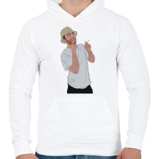 PRINTFASHION Mac miller - Férfi kapucnis pulóver - Fehér