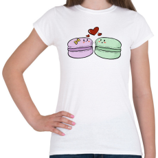 PRINTFASHION Macaron szerelem - Női póló - Fehér