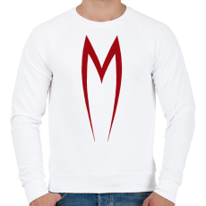 PRINTFASHION Mach 5 - Férfi pulóver - Fehér