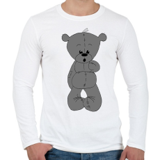 PRINTFASHION Maci - Férfi hosszú ujjú póló - Fehér