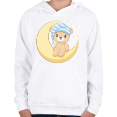 PRINTFASHION Maci - Gyerek kapucnis pulóver - Fehér